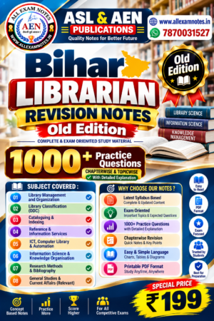 Bhar Librarian Exam 2025 E-Book Notes PDF