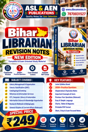 Bihar Librarian 2026 Notes E-Book PDF
